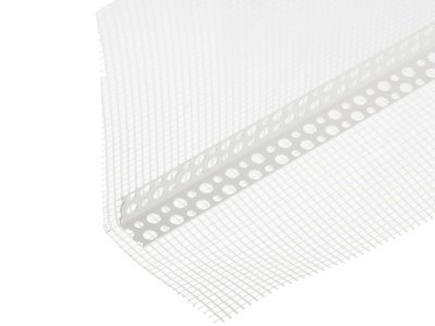 Изображение товара Профиль угловой ПВХ с армирующей сеткой 10*15  2,5м (50шт/уп) в Миди Лтд