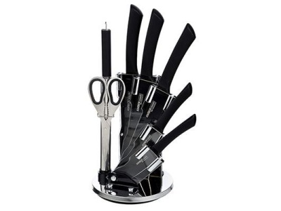 Изображение товара Набор ножей кухонных 8 предметов на акриловой подставке SATOSHI Амбер (6шт/кор) в Миди Лтд