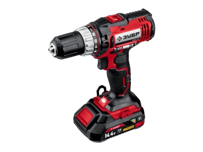 Дрель-шуруповерт ЗУБР 14.4В 2 АКБ (2Ач) в кейсе Мастер - фото в Миди Лтд Изображение товара Дрель-шуруповерт ЗУБР 14.4В 2 АКБ (2Ач) в кейсе Мастер в Миди Лтд