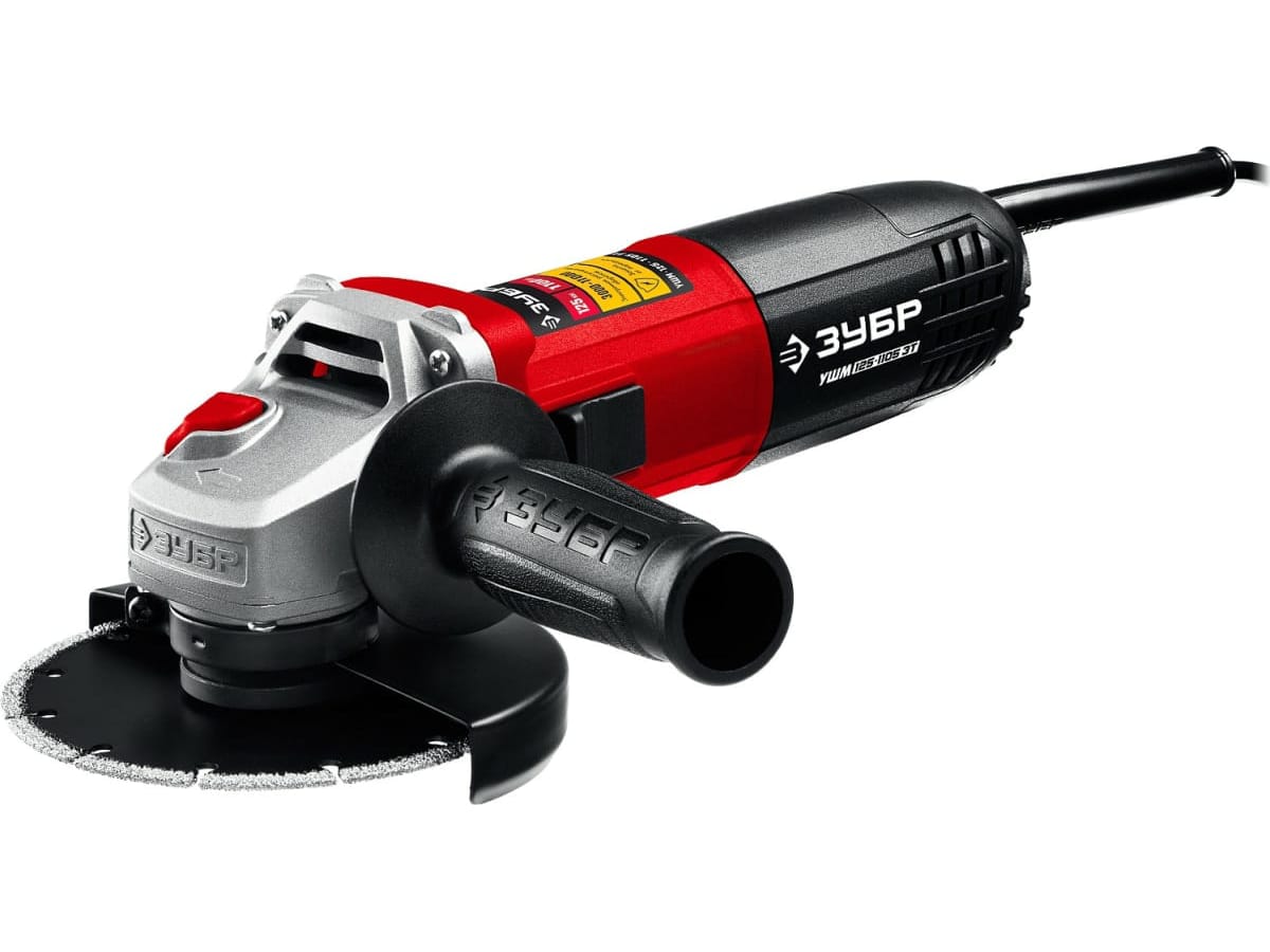 Изображение товара Шлифмашина угловая ЗУБР 125мм 1100Вт регулировка оборотов в Миди Лтд
