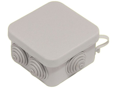 Коробка разветвительная с гермовводами 70х70х40 ОП IP55 КР2605 - фото в Миди Лтд Изображение товара Коробка разветвительная с гермовводами 70х70х40 ОП IP55 КР2605 в Миди Лтд