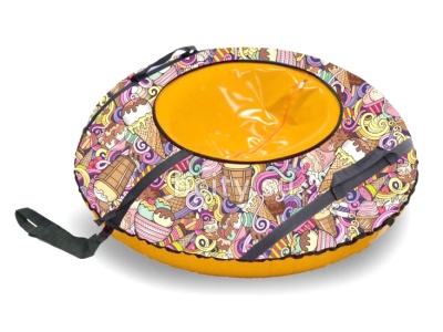 Тюбинг-ватрушка "Мороженое" 93см - фото в Миди Лтд Изображение товара Тюбинг-ватрушка "Мороженое" 93см в Миди Лтд