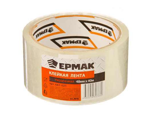 Изображение товара Клейкая лента 48мм*40м прозрачная ЕРМАК (72шт/кор) в Миди Лтд