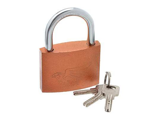 Изображение товара Замок навесной 75мм FALCO Красный   ХХ в Миди Лтд