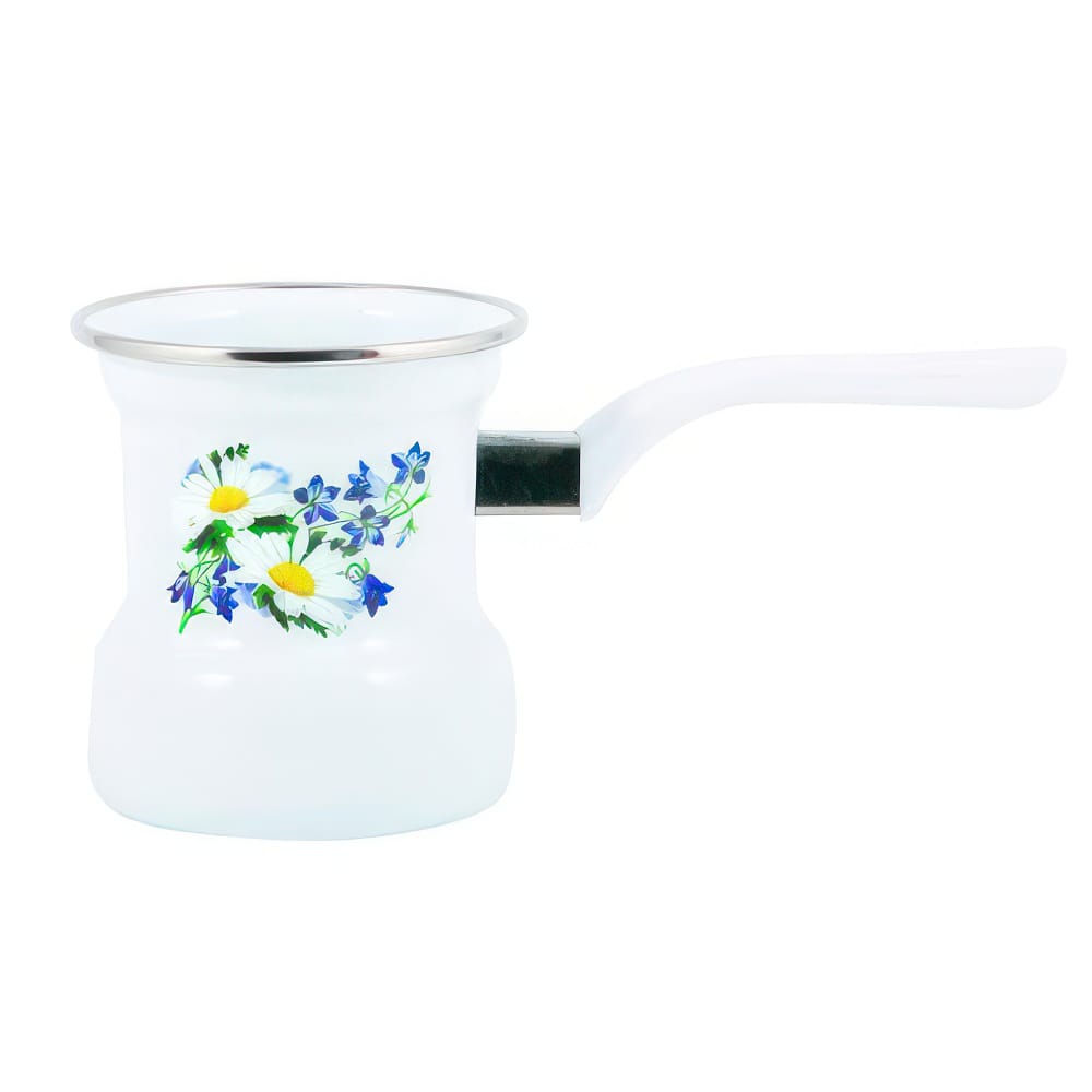 Кофеварка эмаль белая 0,4л Ромашковое поле С-4103АП/4 (6шт/уп) - фото в Миди Лтд Изображение товара Кофеварка эмаль белая 0,4л Ромашковое поле С-4103АП/4 (6шт/уп) в Миди Лтд