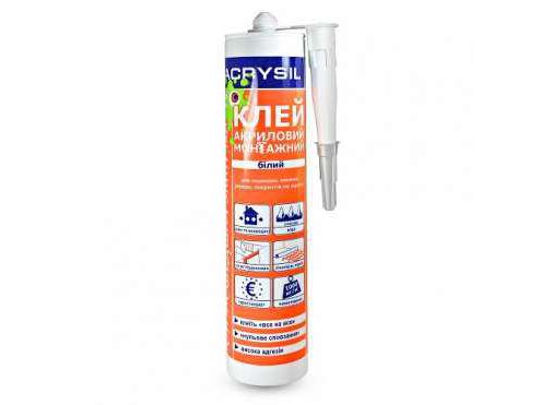 Изображение товара Клей Акриловый универсальный монтажный 0,440 кг LACRYSIL "Сумашедшая Липучка" Белый (15шт/кор) в Миди Лтд