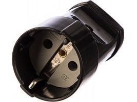 Изображение товара Штепсельное гнездо с/з черн 16А 250В (3/20/200) 0036788 в Миди Лтд