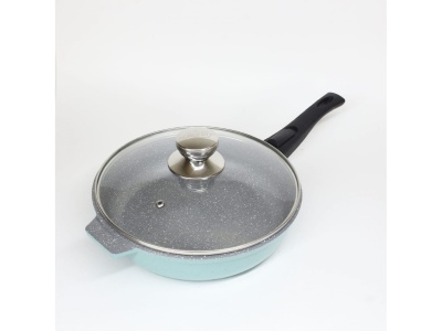 Сковорода  Marble evolution silver 28см АП съемная ручка СК АЛТЕЙ(10шт/уп) - фото в Миди Лтд Изображение товара Сковорода  Marble evolution silver 28см АП съемная ручка СК АЛТЕЙ(10шт/уп) в Миди Лтд