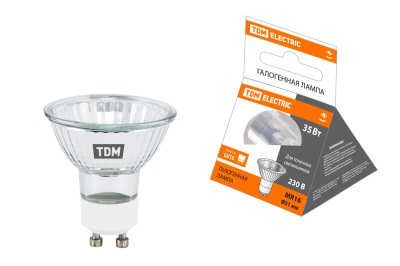 Изображение товара Лампа галогенная с отражателем MR16 JCDR 35Вт 230В GU10 TDM в Миди Лтд