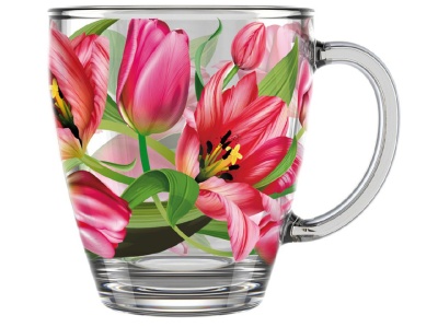 Изображение товара Кружка для чая Тюльпаны 350мл (16шт/уп) в Миди Лтд