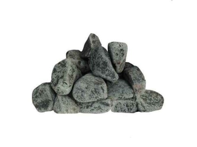 Габбро-диабаз для электрокаменок обвалованный 20кг (коробка) - фото в Миди Лтд Изображение товара Габбро-диабаз для электрокаменок обвалованный 20кг (коробка) в Миди Лтд