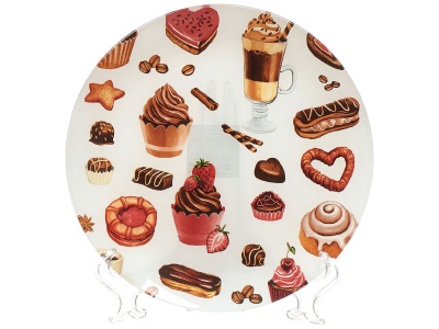 Тарелка обеденная стекло круглая 23см Daniks Сладости (6шт/уп) - фото в Миди Лтд Изображение товара Тарелка обеденная стекло круглая 23см Daniks Сладости (6шт/уп) в Миди Лтд