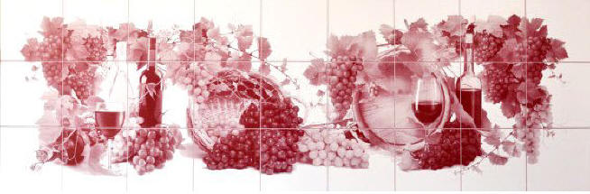 Изображение товара Панель отделочная 695*2070 Виноград цвет Бордо в Миди Лтд