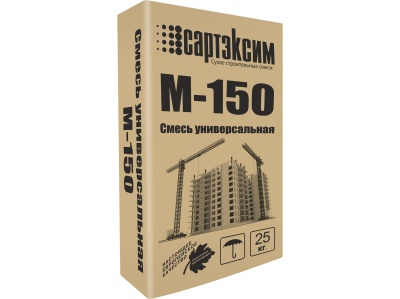 Смесь цементно-песчаная САРТЭКСИМ  М-150 25кг  (48шт/пал) - фото в Миди Лтд Изображение товара Смесь цементно-песчаная САРТЭКСИМ  М-150 25кг  (48шт/пал) в Миди Лтд