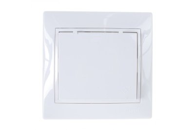 Изображение товара Розетка 1 местная LEZARD Мира белая с белой вставкой с крышкой с/з керамика в Миди Лтд