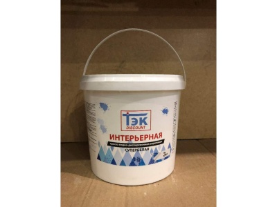 Краска интерьерная ТЭК 3кг (72шт/пал) - фото в Миди Лтд Изображение товара Краска интерьерная ТЭК 3кг (72шт/пал) в Миди Лтд