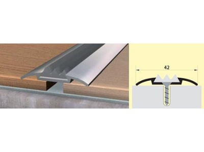 Стык 42 мм 0,9 алюминий с резиновой вставкой - фото в Миди Лтд Изображение товара Стык 42 мм 0,9 алюминий с резиновой вставкой в Миди Лтд