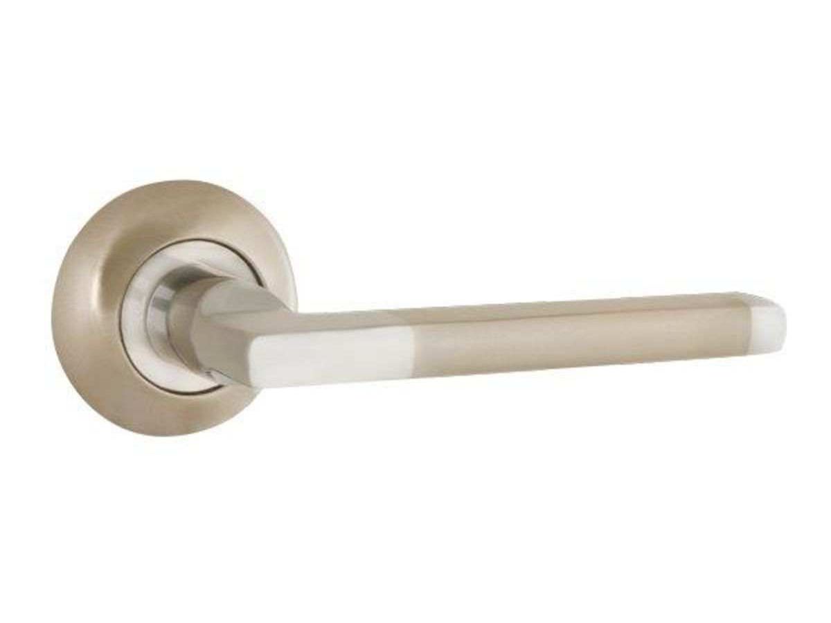 Изображение товара Ручки дверные POLO JR SN/CP-3 матовый никель/хром в Миди Лтд