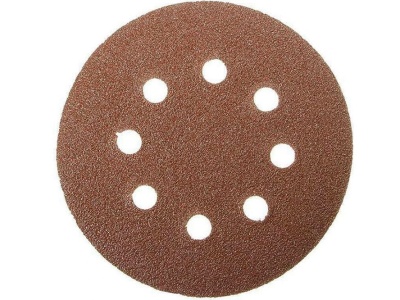 Изображение товара Круг абразивный на велюр осн зер 180 d125  8 отв (5шт/уп) в Миди Лтд