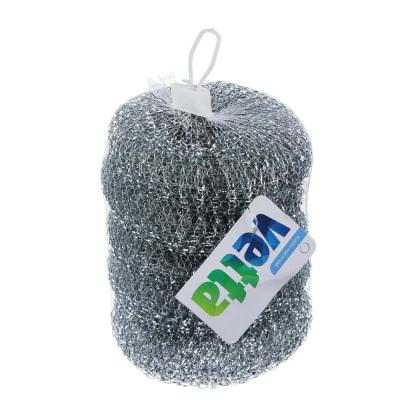 Набор металлических губок VETTA  плетенка (5шт/уп) - фото в Миди Лтд Изображение товара Набор металлических губок VETTA  плетенка (5шт/уп) в Миди Лтд