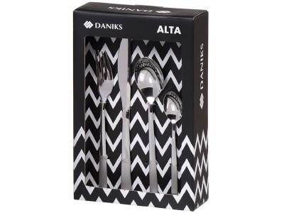 Изображение товара Набор столовых приборов нерж сталь Daniks 24 предмета (нож столовый 6шт,вилка 6шт,ложка 347191 Х в Миди Лтд