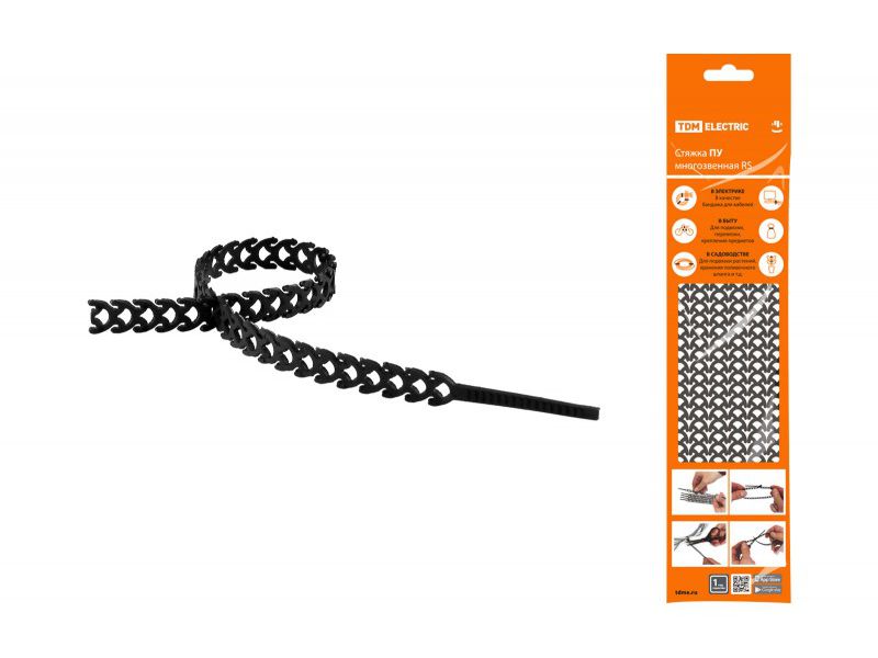 Стяжка черная ПУ RS 10*300 (20шт/уп) TDM - фото в Миди Лтд Изображение товара Стяжка черная ПУ RS 10*300 (20шт/уп) TDM в Миди Лтд