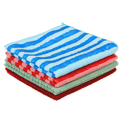 Набор салфеток из микрофибры для кухни 30*30см (4шт/уп) в полоску 4 цвета VETTA - фото в Миди Лтд Изображение товара Набор салфеток из микрофибры для кухни 30*30см (4шт/уп) в полоску 4 цвета VETTA в Миди Лтд