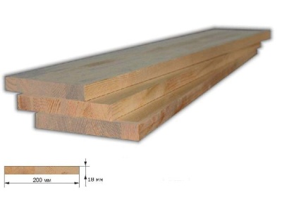 Изображение товара Подступенник сорт А-А 18*200*1200мм (уп-10шт) в Миди Лтд