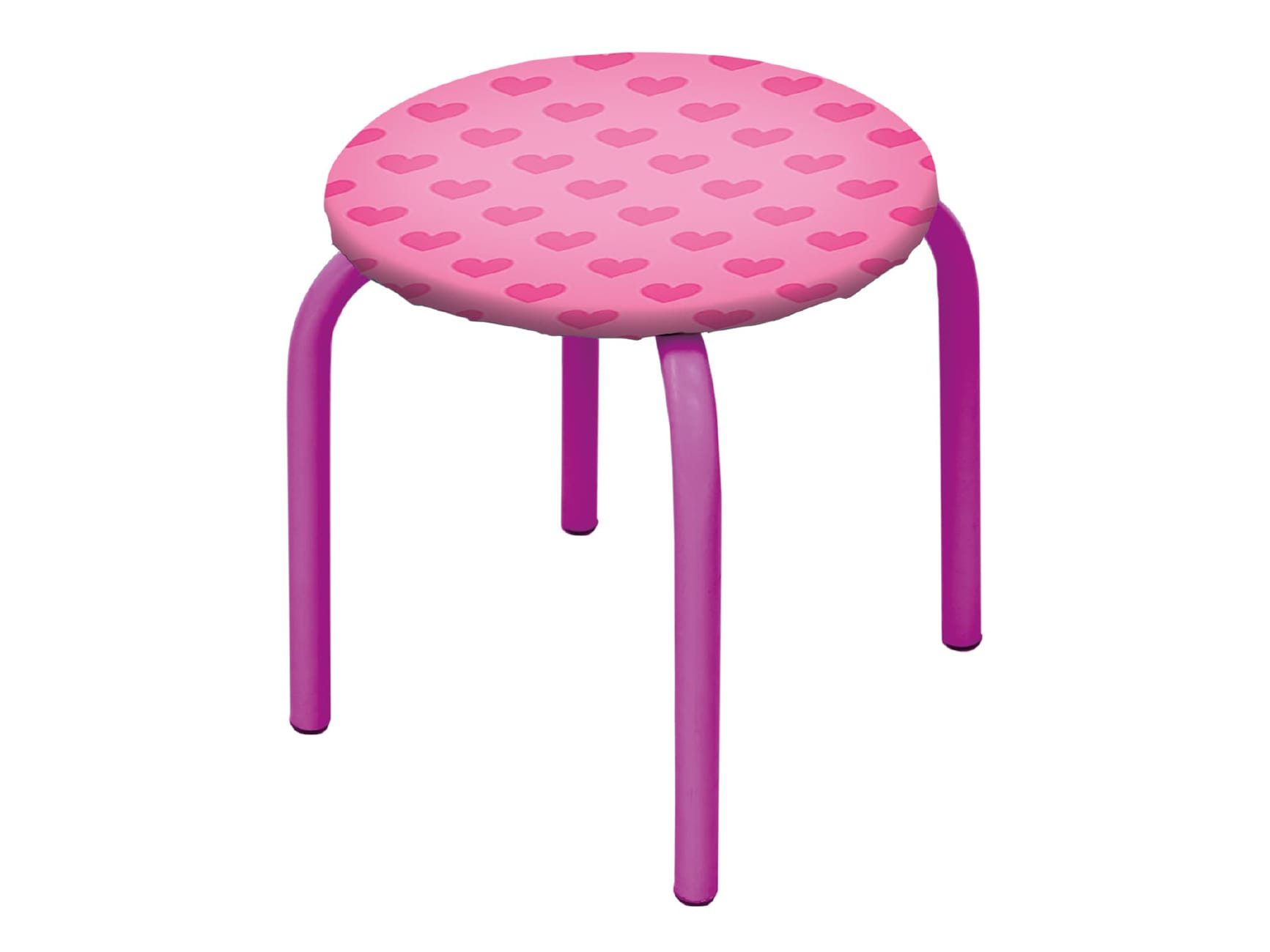 Табурет детский NIKA с сердечками на розовом - фото в Миди Лтд Изображение товара Табурет детский NIKA с сердечками на розовом в Миди Лтд