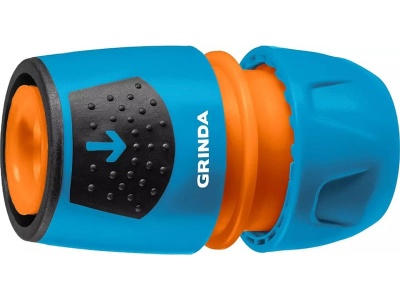 Изображение товара Соединитель универсальный GRINDA TU для шланга 1/2"-3/4" ударопрочный пластик с TPR  в Миди Лтд