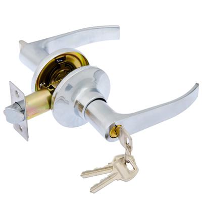 Изображение товара Замок ручка Хром с ключом LARS      ХХ в Миди Лтд