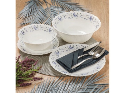 Сервиз столовый стеклокерамика 19предметов 6 перс белый (тарелка обеденная 6шт,  237104 - фото в Миди Лтд Изображение товара Сервиз столовый стеклокерамика 19предметов 6 перс белый (тарелка обеденная 6шт,  237104 в Миди Лтд