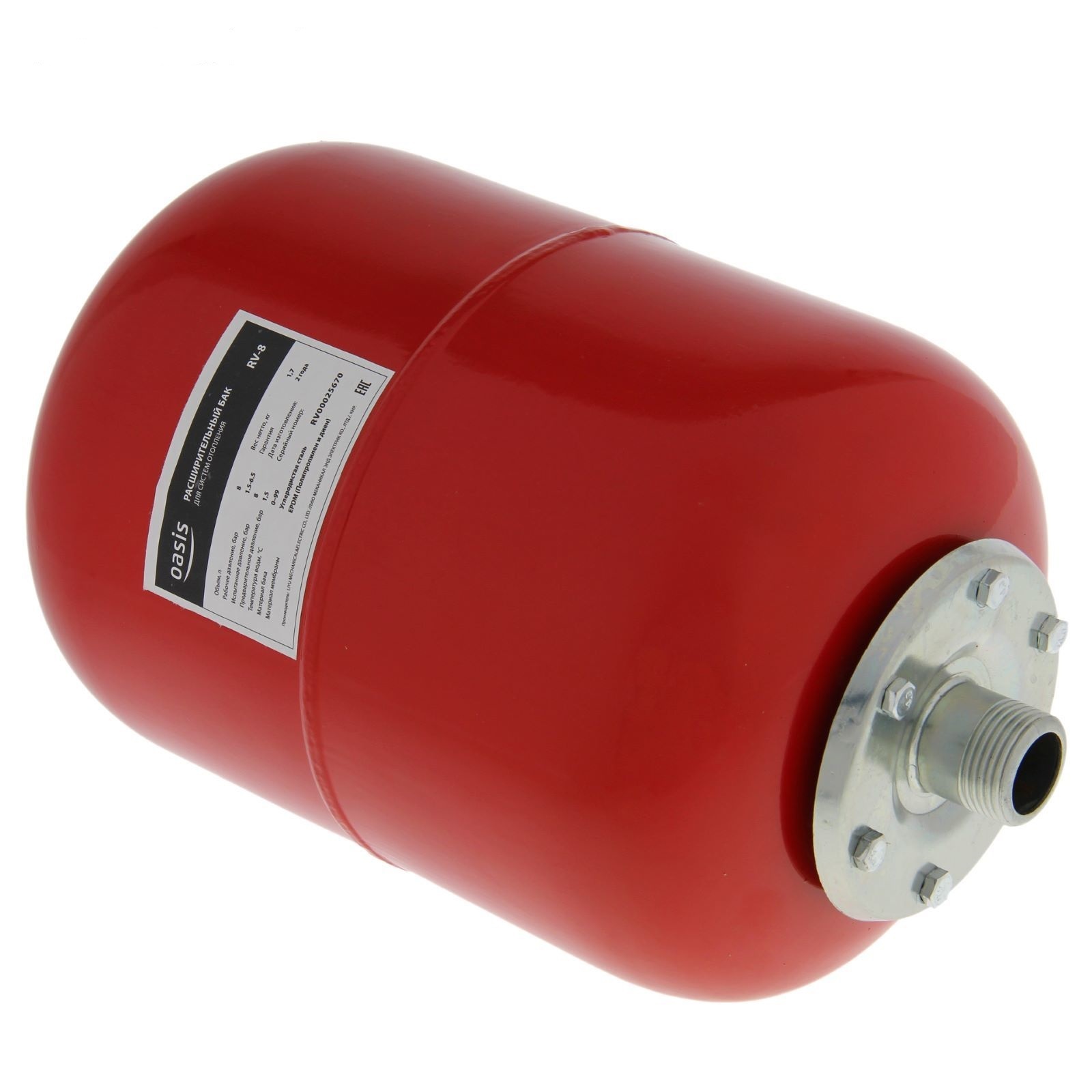 Изображение товара Расширительный бак OASIS RV- 8 для систем отопления в Миди Лтд