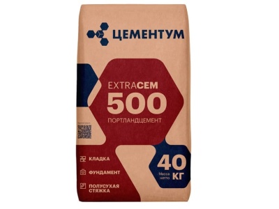 Изображение товара Цемент Holcim "ЦЕМЕНТУМ" ExtraСЕМ 500 40кг г.Вольск (35шт/пал) в Миди Лтд