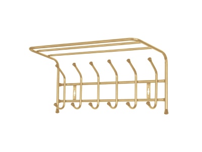 Изображение товара Вешалка настенная NIKA 605х265х245 золотая в Миди Лтд