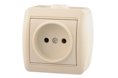 Изображение товара Розетка 1 местная LEZARD Ната крем б/з керамика в Миди Лтд