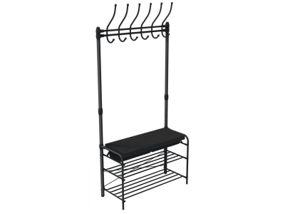 Изображение товара Вешалка напольная в прихожую NIKA 825х335х1750 черная/матовая в Миди Лтд