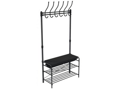 Изображение товара Вешалка напольная в прихожую NIKA 825х335х1750 черная/матовая в Миди Лтд