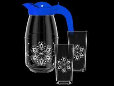 Изображение товара Набор для воды Шантарам 3пр (кувшин +стакан 2шт) (4шт/уп) Х в Миди Лтд