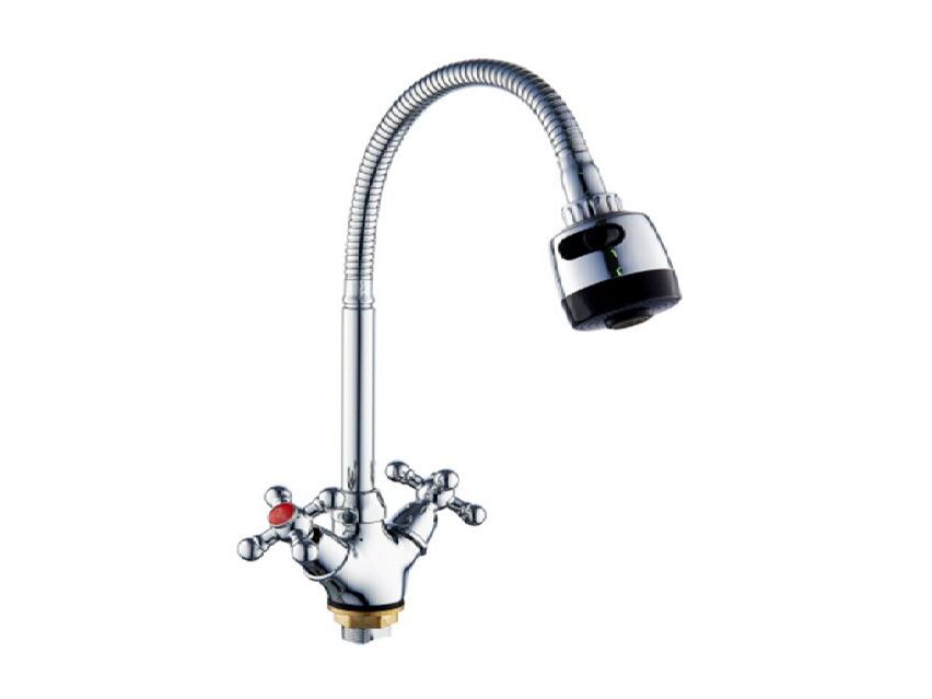 Изображение товара Смеситель для кухни гибкий излив гайка ХХХ в Миди Лтд