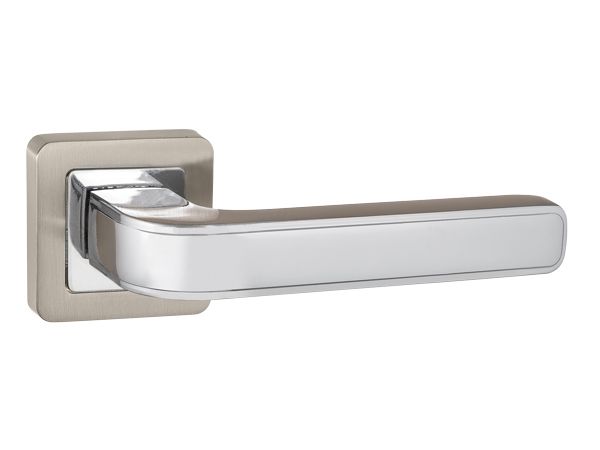 Изображение товара Ручки дверные NOVA QR SN/CP-3 матовый никель/хром в Миди Лтд