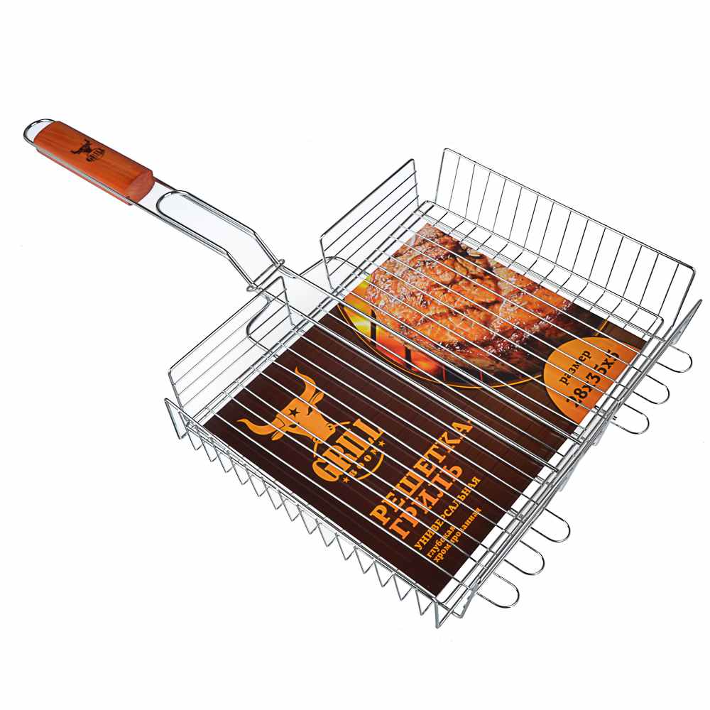 Изображение товара Решетка-гриль GRILLBOOM Хром 28*35*5см (16шт/кор) в Миди Лтд