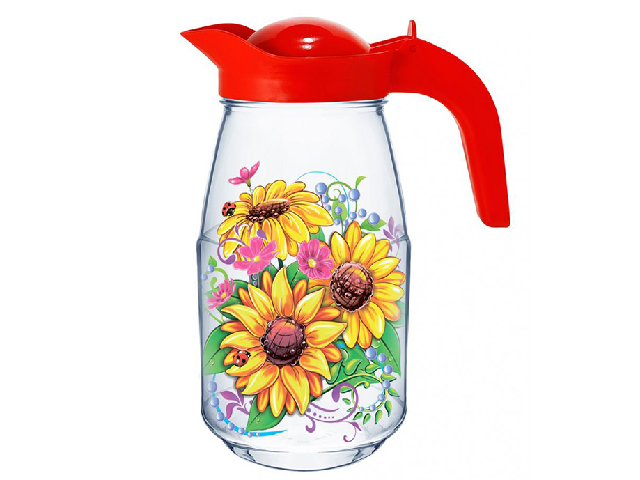 Кувшин Подсолнухи 1,5л (9шт/уп) - фото в Миди Лтд Изображение товара Кувшин Подсолнухи 1,5л (9шт/уп) в Миди Лтд