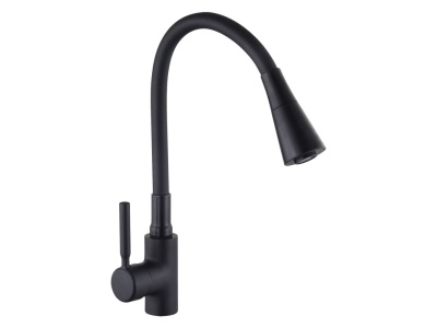 Изображение товара Смеситель для кухни СоюзКран гибкий излив керам картридж 35мм черный цинк SK01-F132 в Миди Лтд