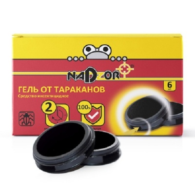 Гель NADZOR от тараканов в ловушке (6шт) (24шт/кор) - фото в Миди Лтд Изображение товара Гель NADZOR от тараканов в ловушке (6шт) (24шт/кор) в Миди Лтд