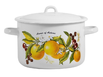 Кастрюля эмаль белая 4,3л Фруктовая фантазия С-16141/4Э (4шт/уп) Х - фото в Миди Лтд Изображение товара Кастрюля эмаль белая 4,3л Фруктовая фантазия С-16141/4Э (4шт/уп) Х в Миди Лтд