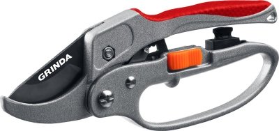 Секатор садовый GRINDA 200мм алюминиевые рукоятки, с эфесом контактный G-15 - фото в Миди Лтд Изображение товара Секатор садовый GRINDA 200мм алюминиевые рукоятки, с эфесом контактный G-15 в Миди Лтд