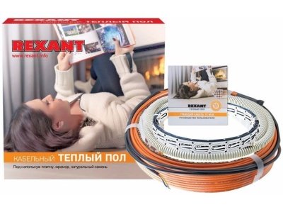 Теплый пол REXANT RND -100-1500  S обогрева 9.4-12.5м2 1500Вт (кабель 100,0м) - фото в Миди Лтд Изображение товара Теплый пол REXANT RND -100-1500  S обогрева 9.4-12.5м2 1500Вт (кабель 100,0м) в Миди Лтд