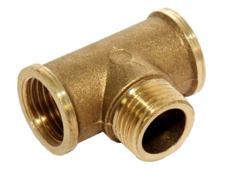 Изображение товара Тройник 1/2"г-1/2"ш-1/2"г (латунь) (10шт/уп) в Миди Лтд