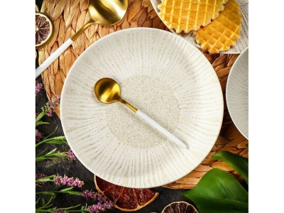 Изображение товара Тарелка суповая керамика круглая 19см 0,7л Daniks Дюна бежевая (6шт/уп) в Миди Лтд